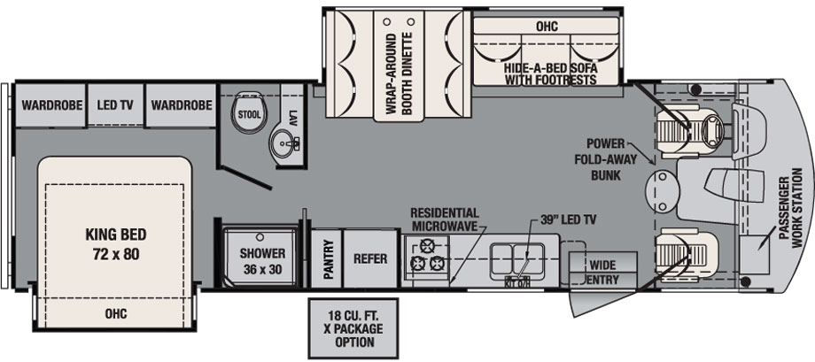 2018 Forest River FR3 30DS Floor Plan