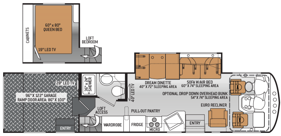 2014 Thor Outlaw 37LS Floor Plan