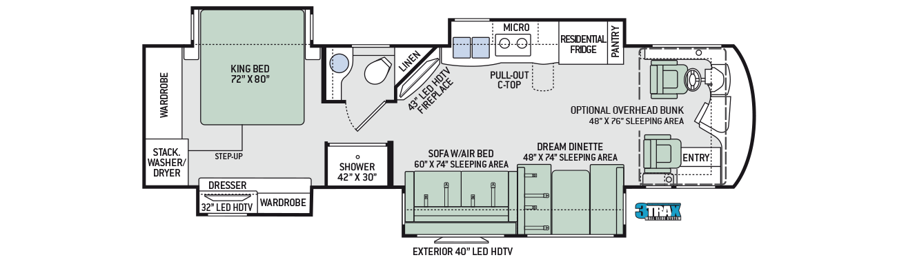 2017 Thor Aria 3601 Floor Plan