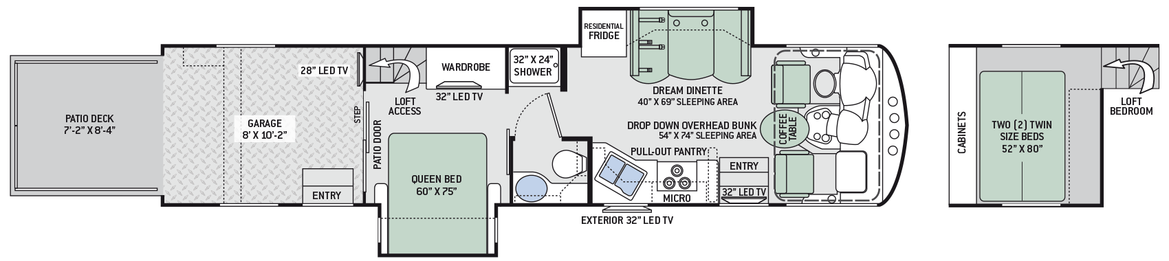 2017 Thor Outlaw 37RB Floor Plan