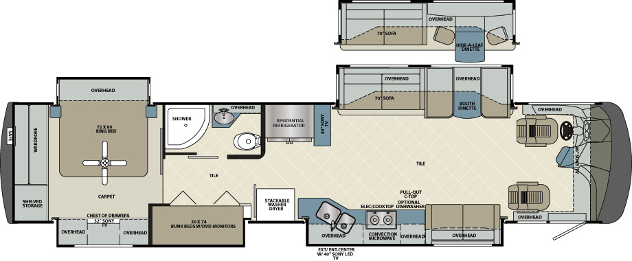 2017 Forest River Charleston 430BH Floor Plan