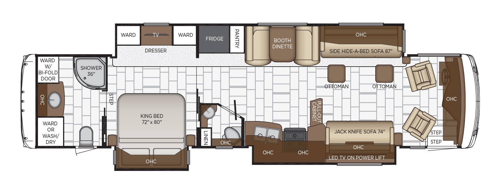 2020 Newmar Ventana 4037 Floor Plan