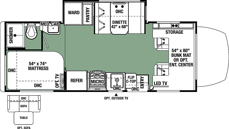 2017 Forest River Forester MBS 2401S Floor Plan