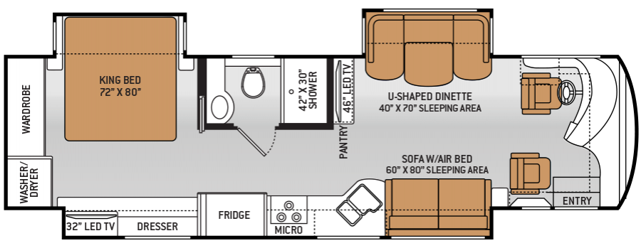 2014 Thor Tuscany XTE 34ST Floor Plan