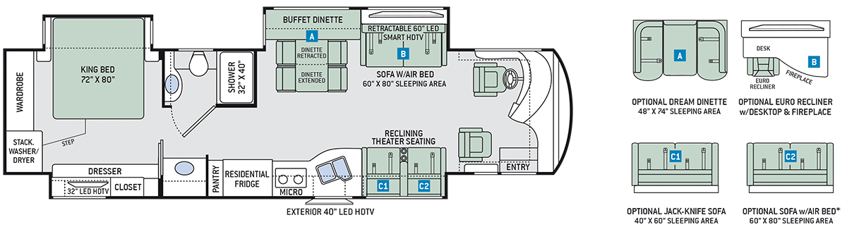 2016 Thor Venetian M37 Floor Plan