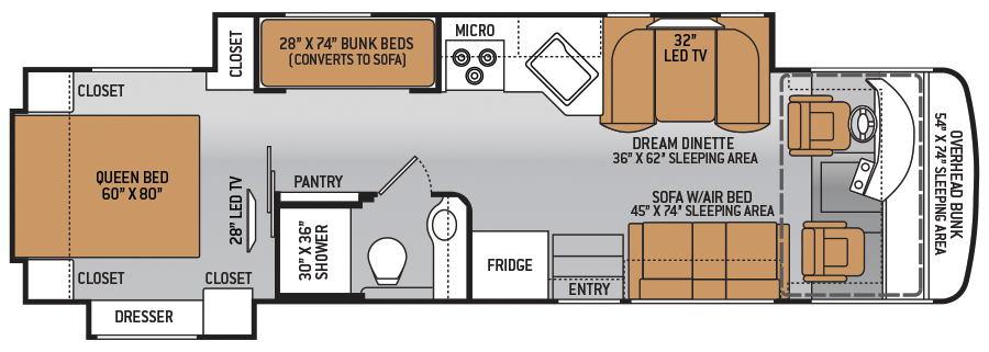 100 Prevost Floor Plans 1999 Prevost Marathon Xlv 45ft