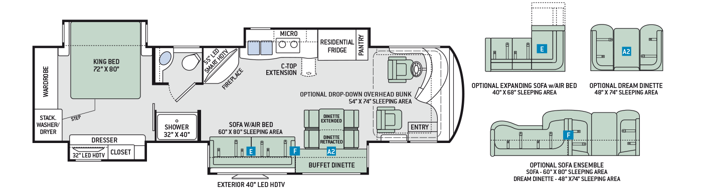 2017 Thor Venetian G36 Floor Plan