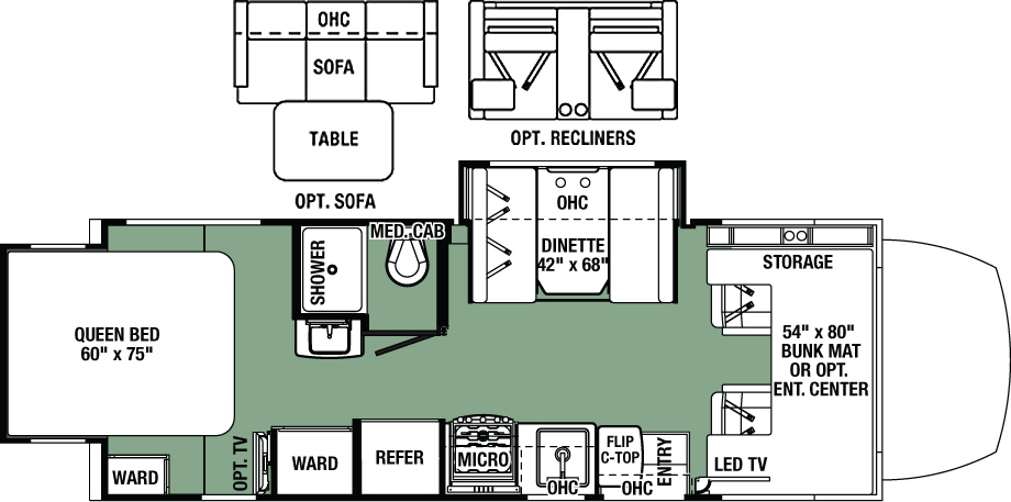 2016 Forest River Forester MBS 2401R Floor Plan