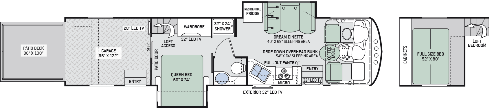 2016 Thor Outlaw 37RB Floor Plan