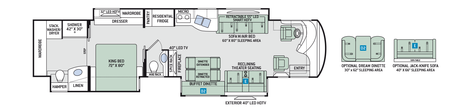 2017 Thor Tuscany 42GX Floor Plan