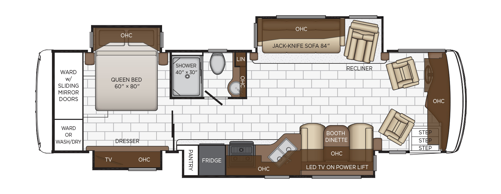 2020 Newmar Kountry Star 3412 Floor Plan