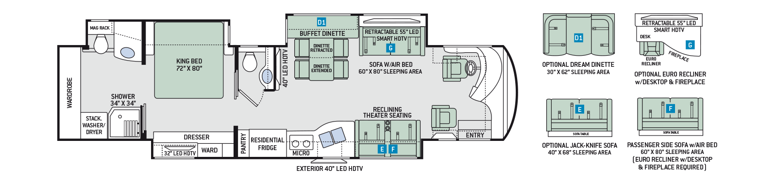 2017 Thor Tuscany 40DX Floor Plan