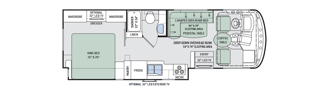 2016 Thor Windsport 27K Floor Plan