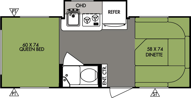 2015 Forest River R-Pod 178 Floor Plan