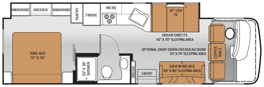 2015 Thor Windsport 32N Floor Plan