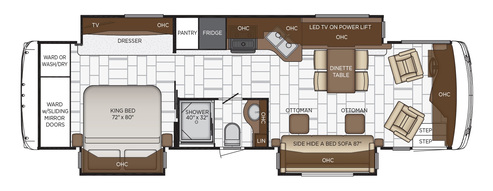 2020 Newmar Ventana 3407 Floor Plan