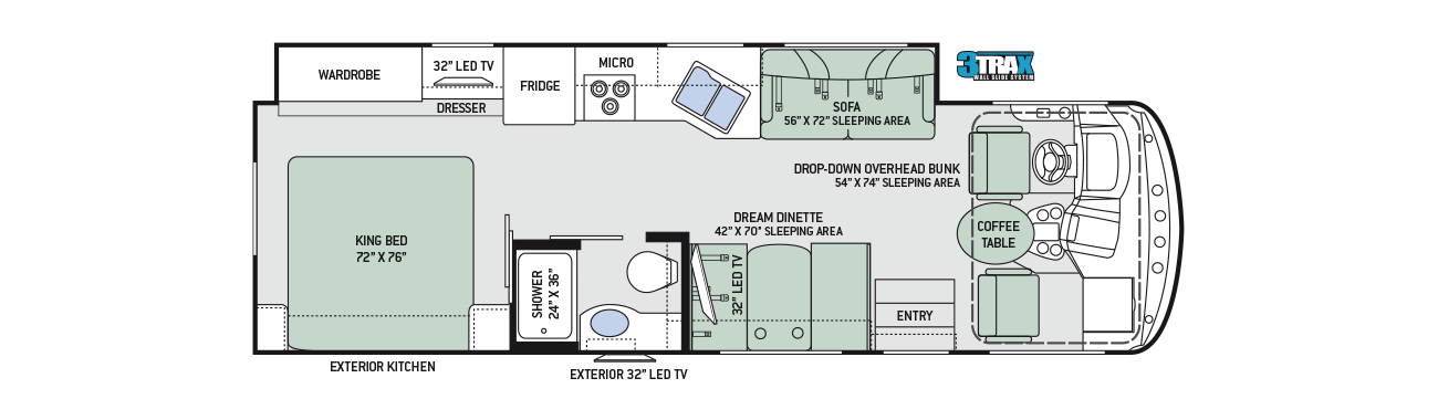 2017 Thor Windsport 29M Floor Plan