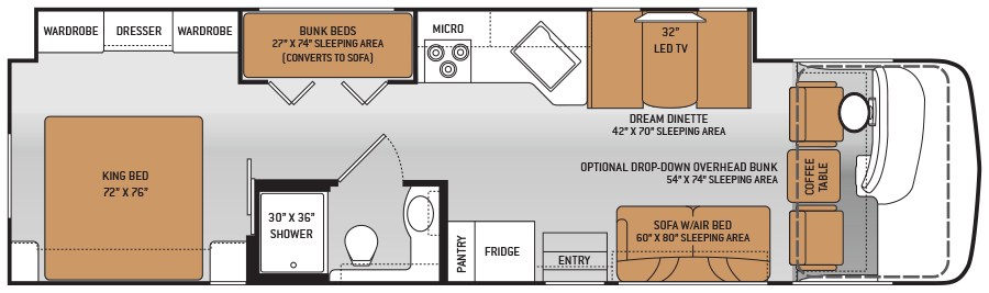 2015 Thor Windsport 34J Floor Plan