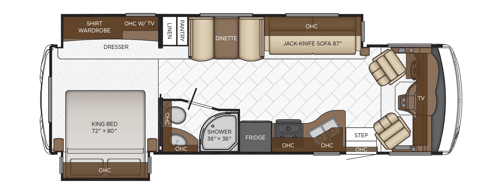 2020 Newmar Bay Star 3124 Floor Plan