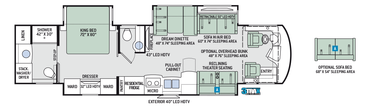 2017 Thor Aria 3901 Floor Plan