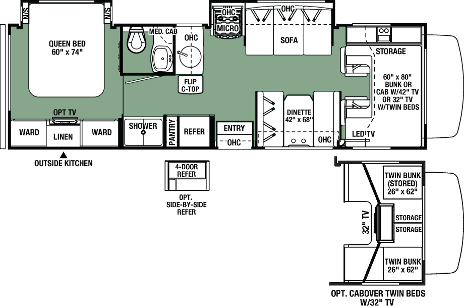2016 Forest River Forester 2861DS Floor Plan