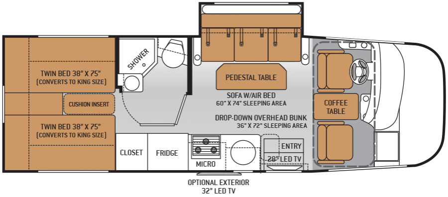 2015 Thor Vegas 24.1 Floor Plan