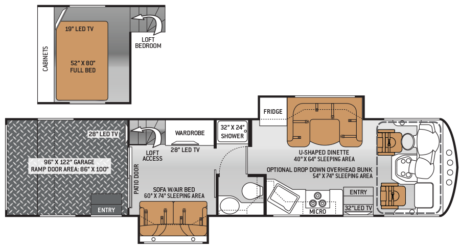 2014 Thor Outlaw 37MD Toyhauler Floor Plan