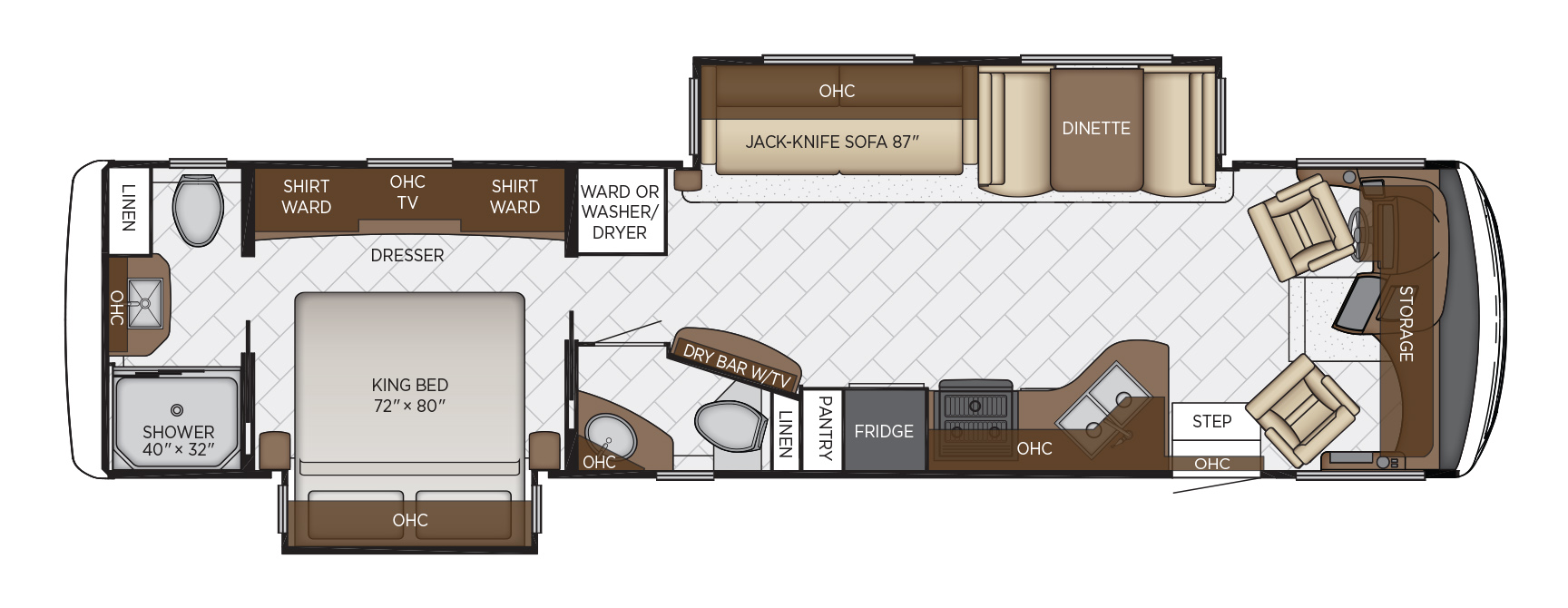 2020 Newmar Canyon Star 3710 Floor Plan