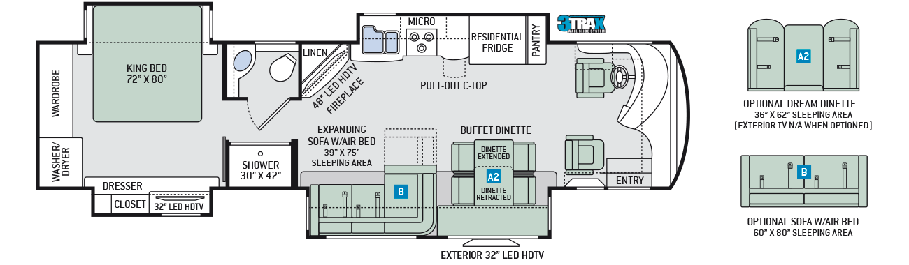 2017 Thor Tuscany XTE 36MQ Floor Plan