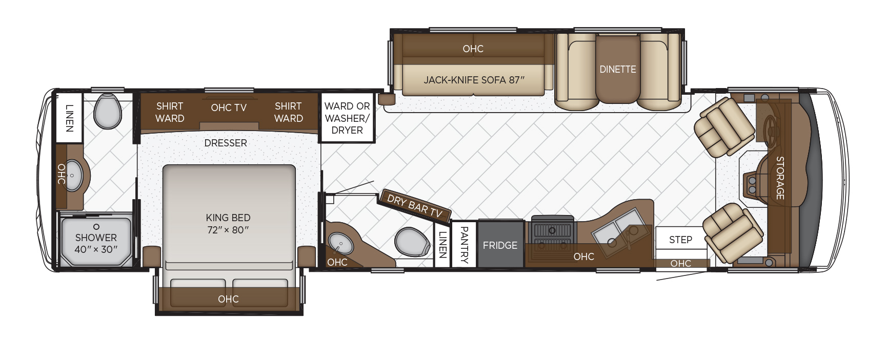 2020 Newmar Bay Star 3609 Floor Plan