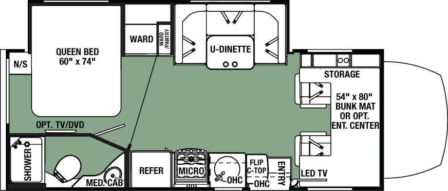 2016 Forest River Forester MBS 2401W Floor Plan