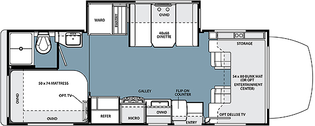 2014 Forest River Solera 24S Diesel! Floor Plan
