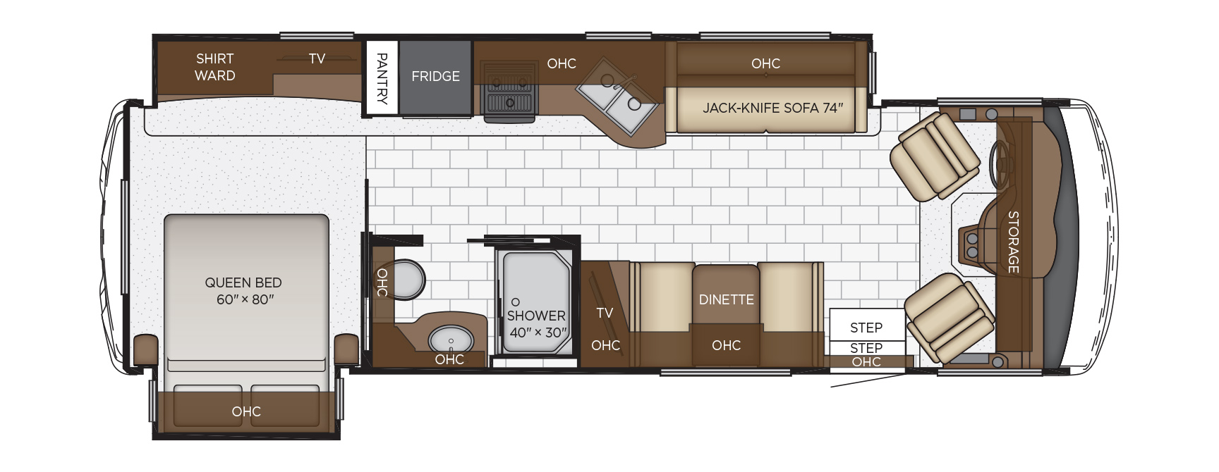 2020 Newmar Bay Star Sport 3014 Floor Plan