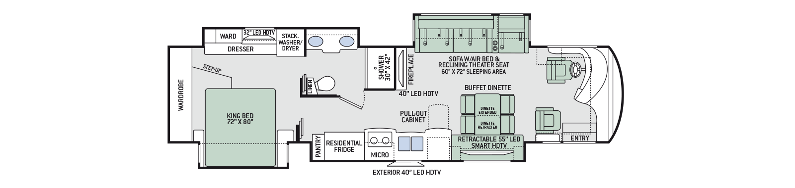 2017 Thor Tuscany 38SQ Floor Plan