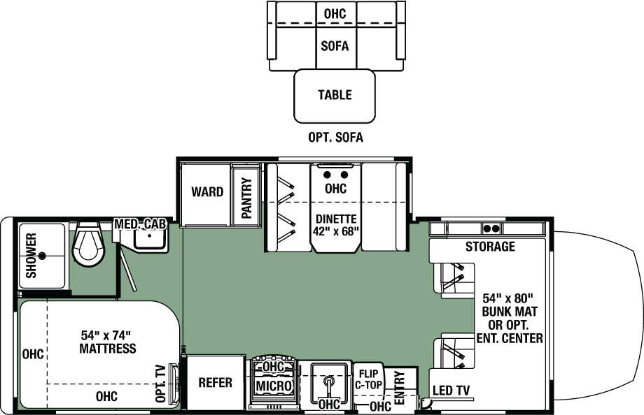 2016 Forest River Forester MBS 2401S Floor Plan