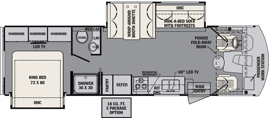 2019 Forest River FR3 30DS Floor Plan