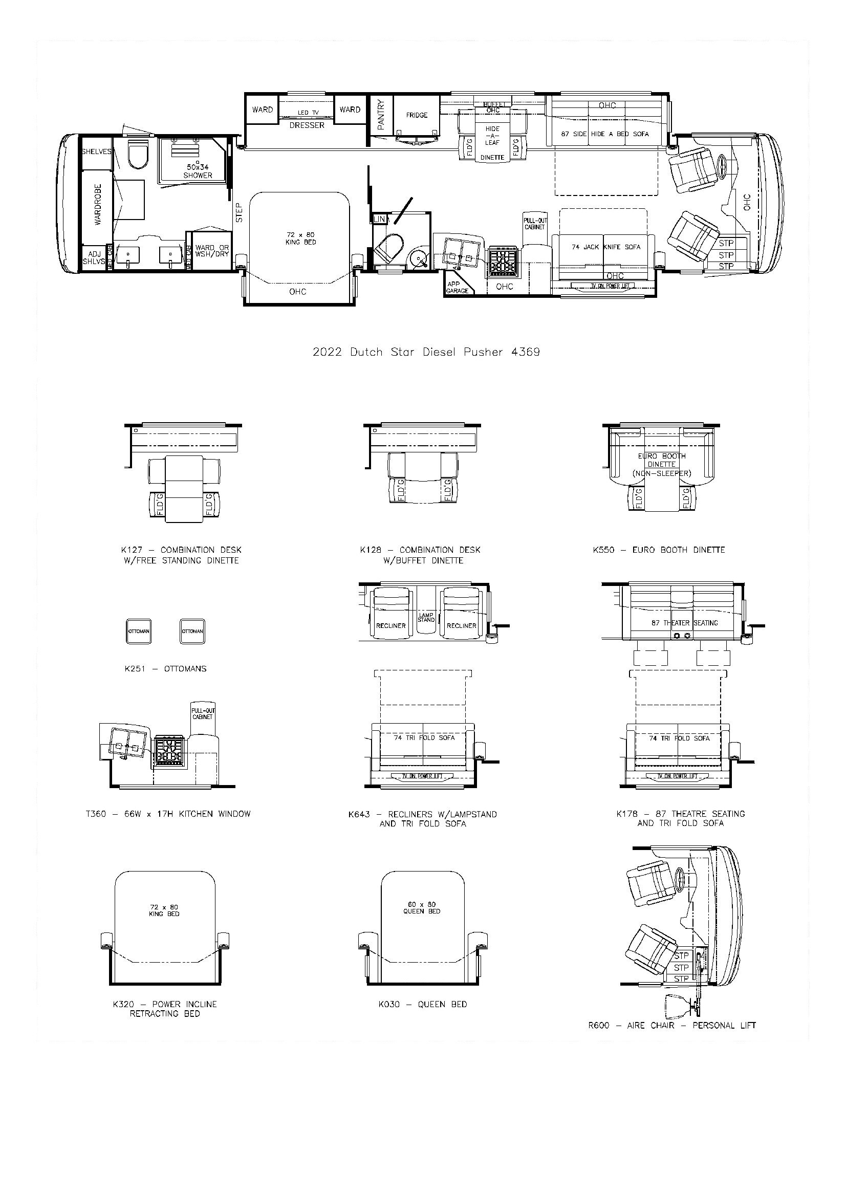 2022 Newmar Dutch Star 4369 Floor Plan