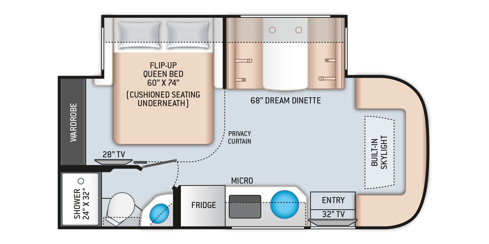 2021 Thor Compass AWD 23TW Floor Plan