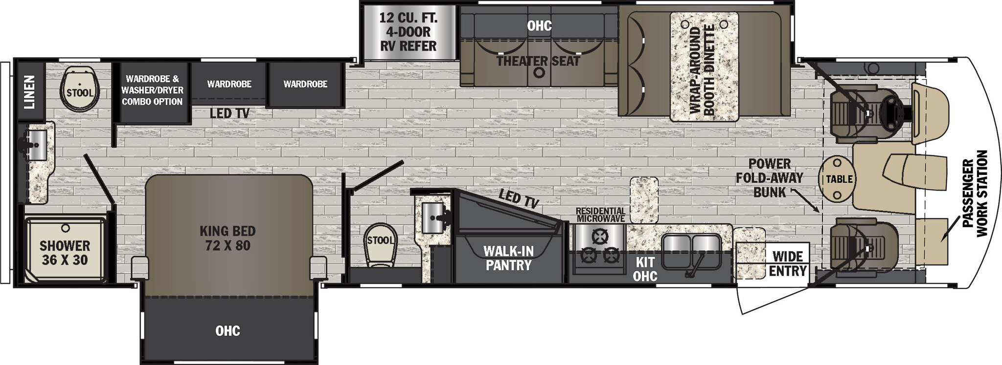 2020 Forest River FR3 34DS Floor Plan