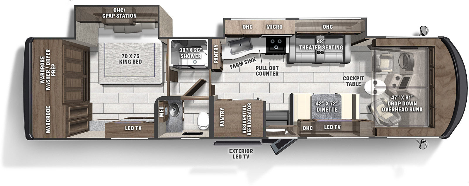 2022 Coachmen Sportscoach SRS 339DS Floor Plan