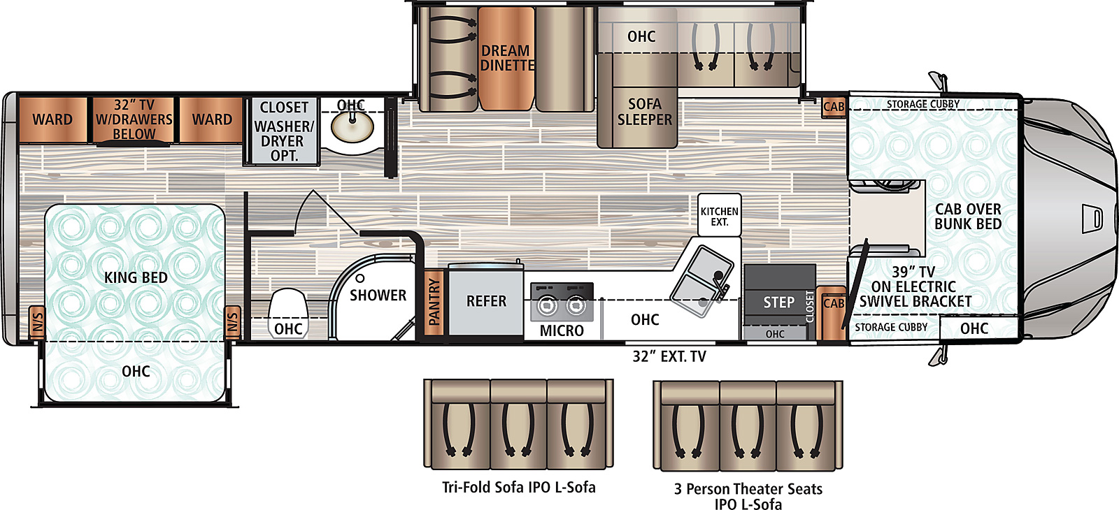 2021 Dynamax Force HD 34KD Floor Plan