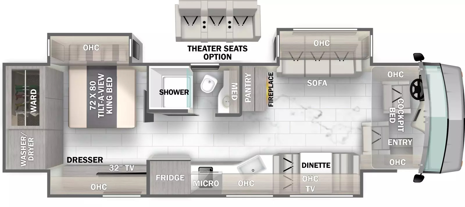 2025 Forest River Berkshire 34B Floor Plan