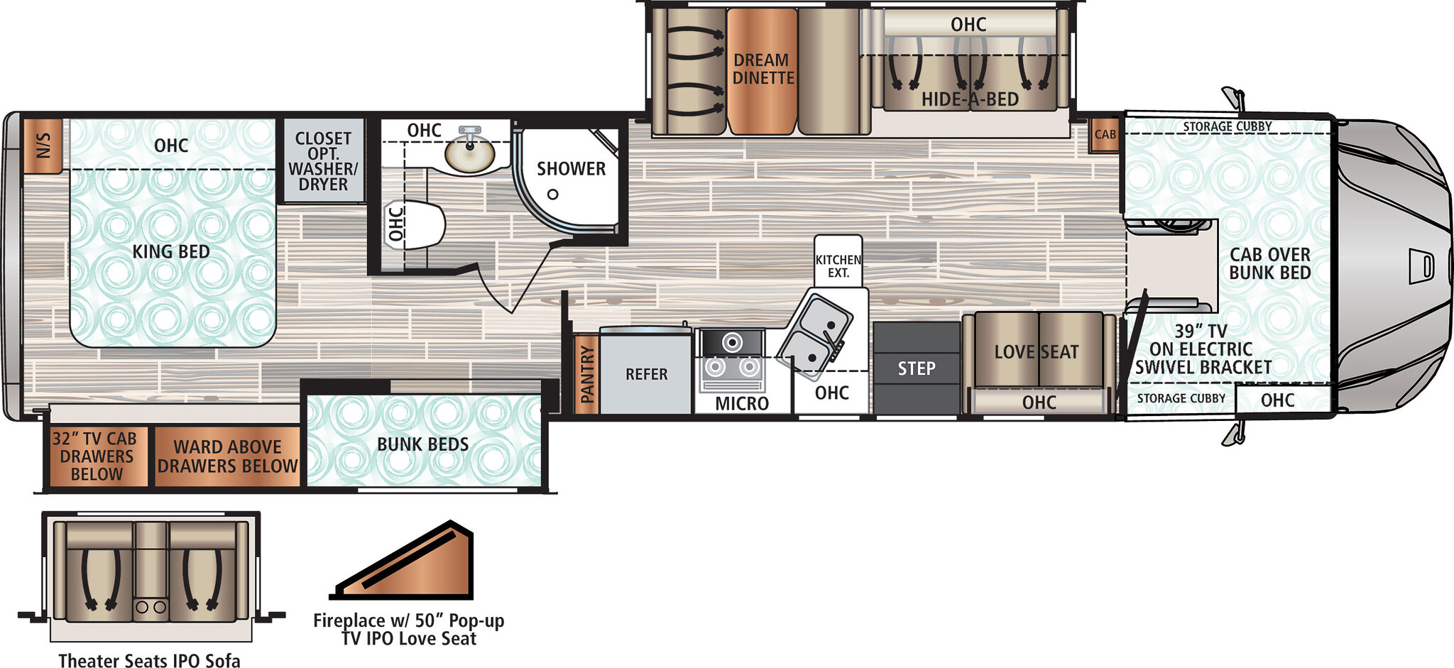 2020 Dynamax Force HD 37BH Floor Plan