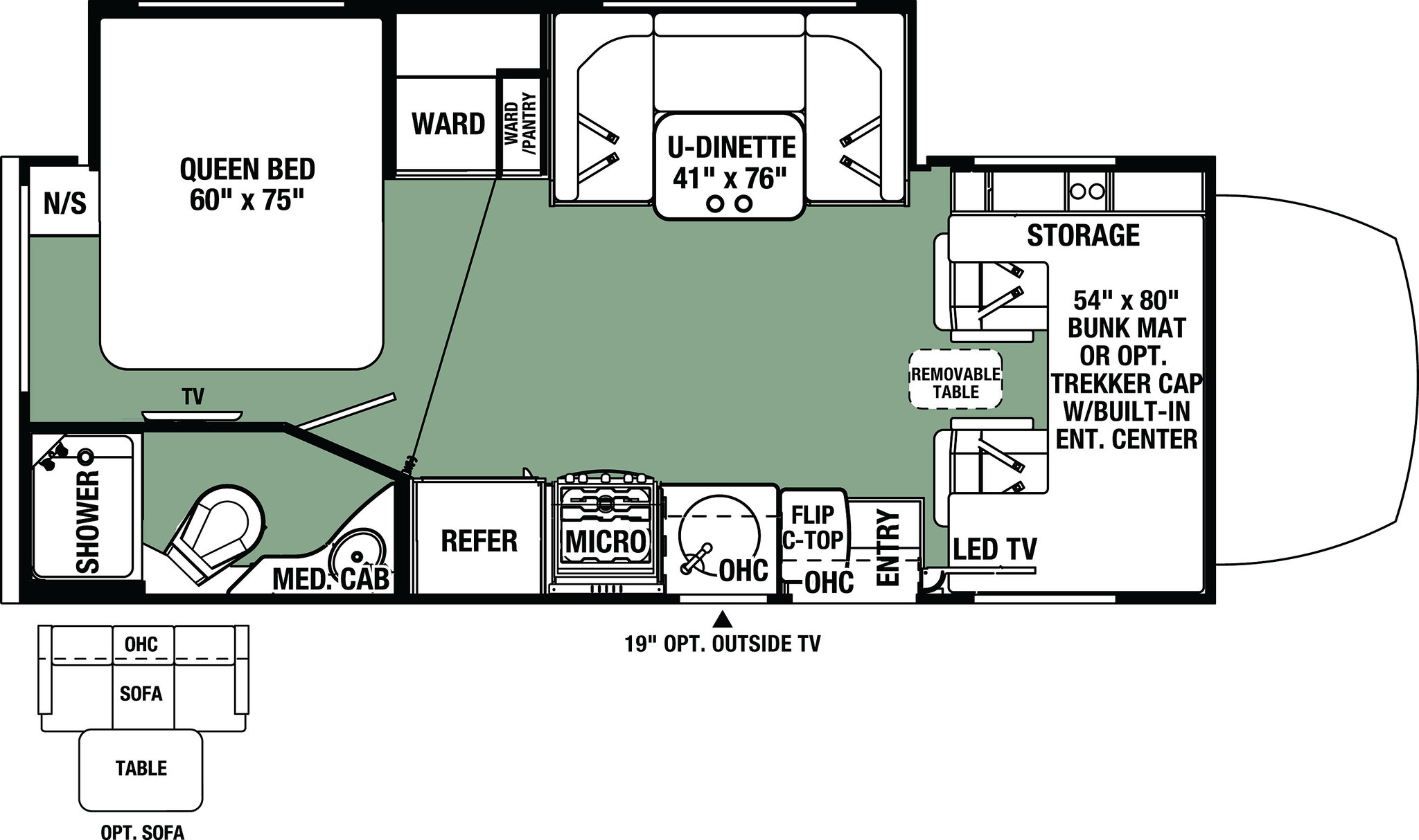 2020 Forest River Forester MBS 2401W Floor Plan