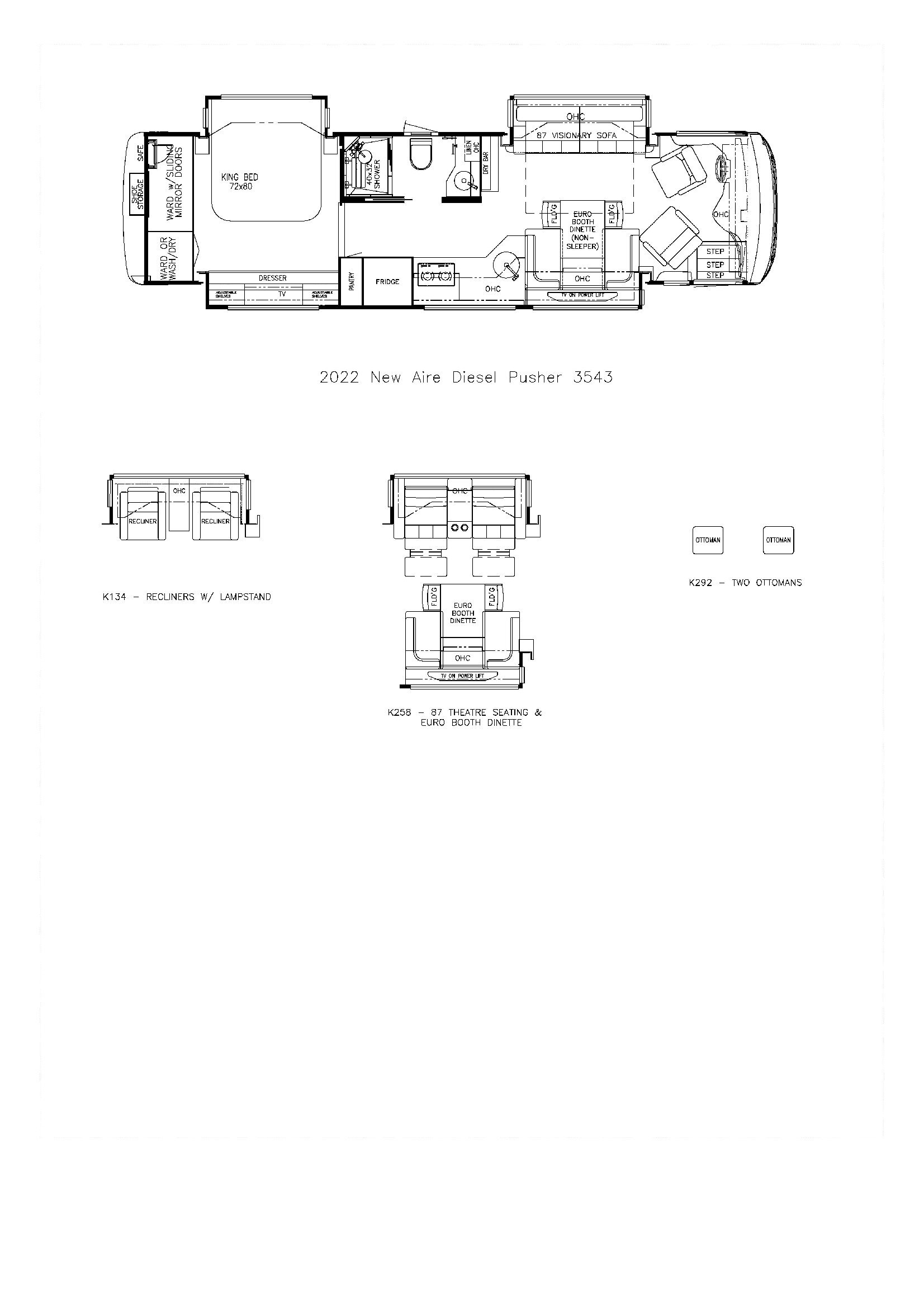 2022 Newmar New Aire 3543 Floor Plan