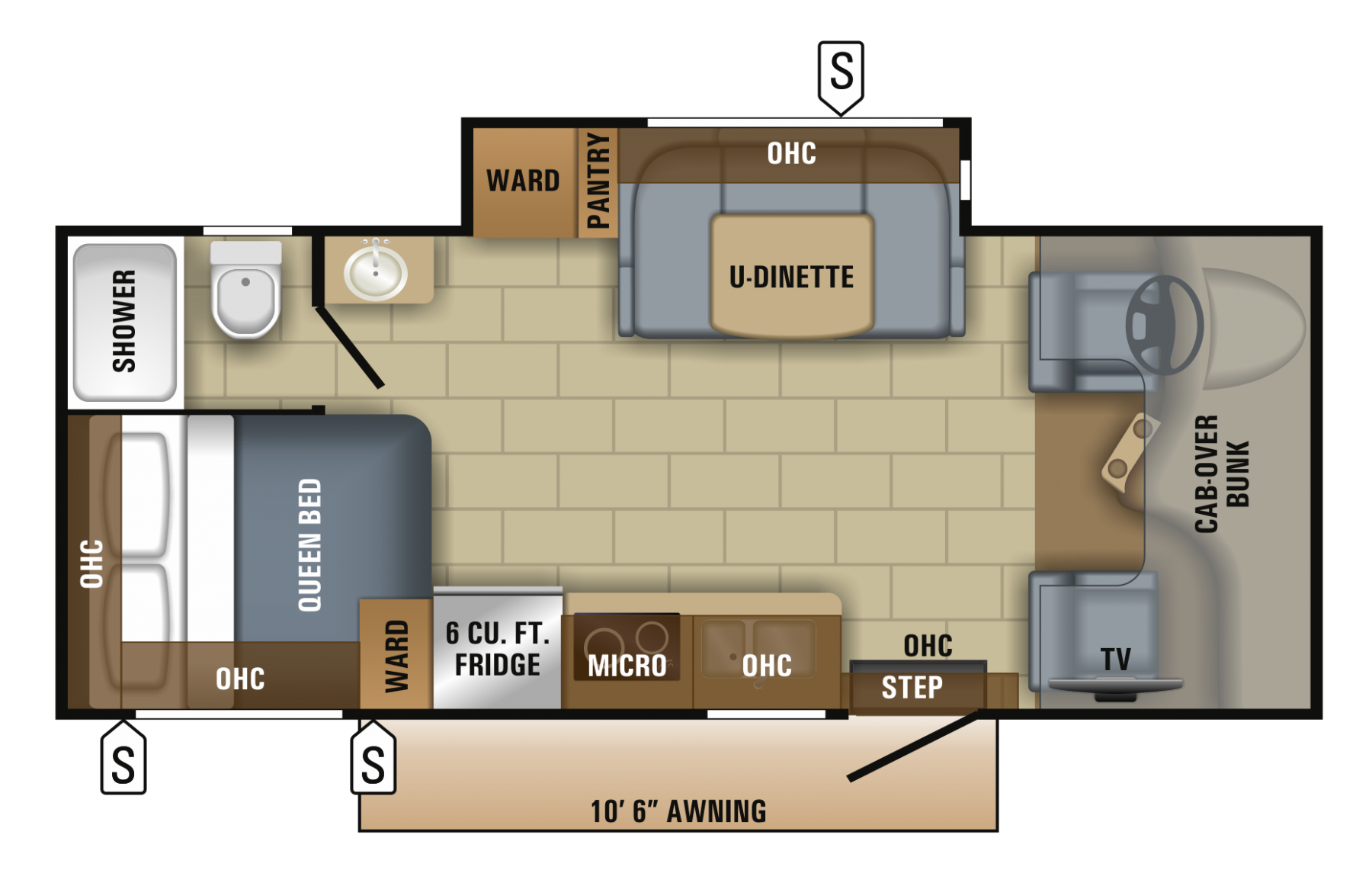 2019 Jayco Redhawk SE 22A Floor Plan