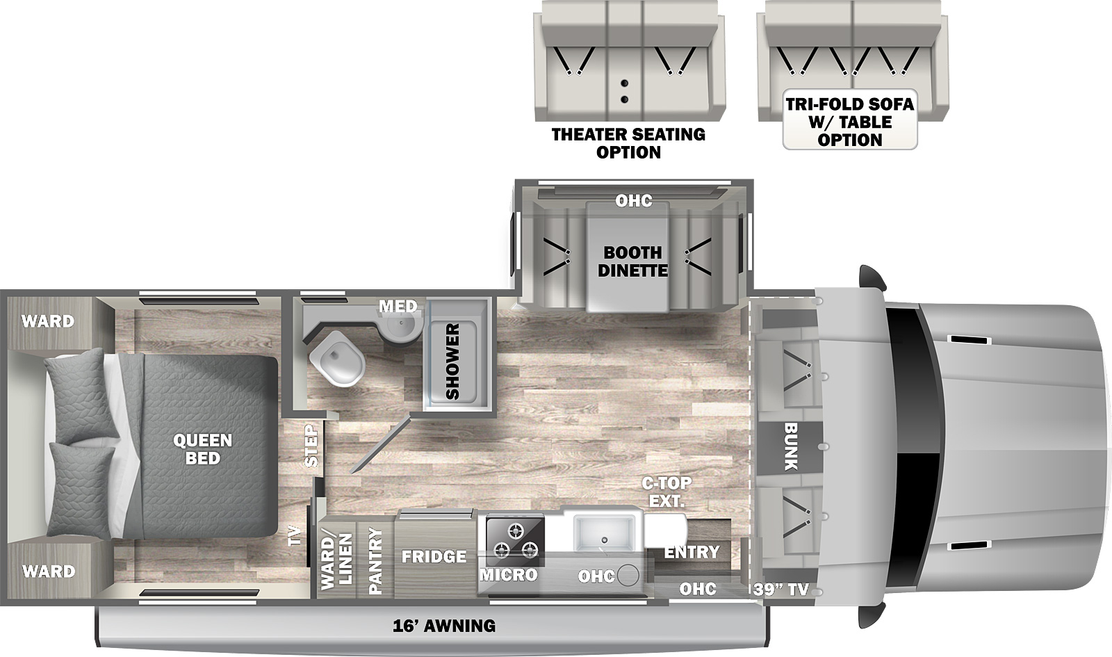 2023 Dynamax Isata 5 4x4 28SS with Xplorer Package Floor Plan