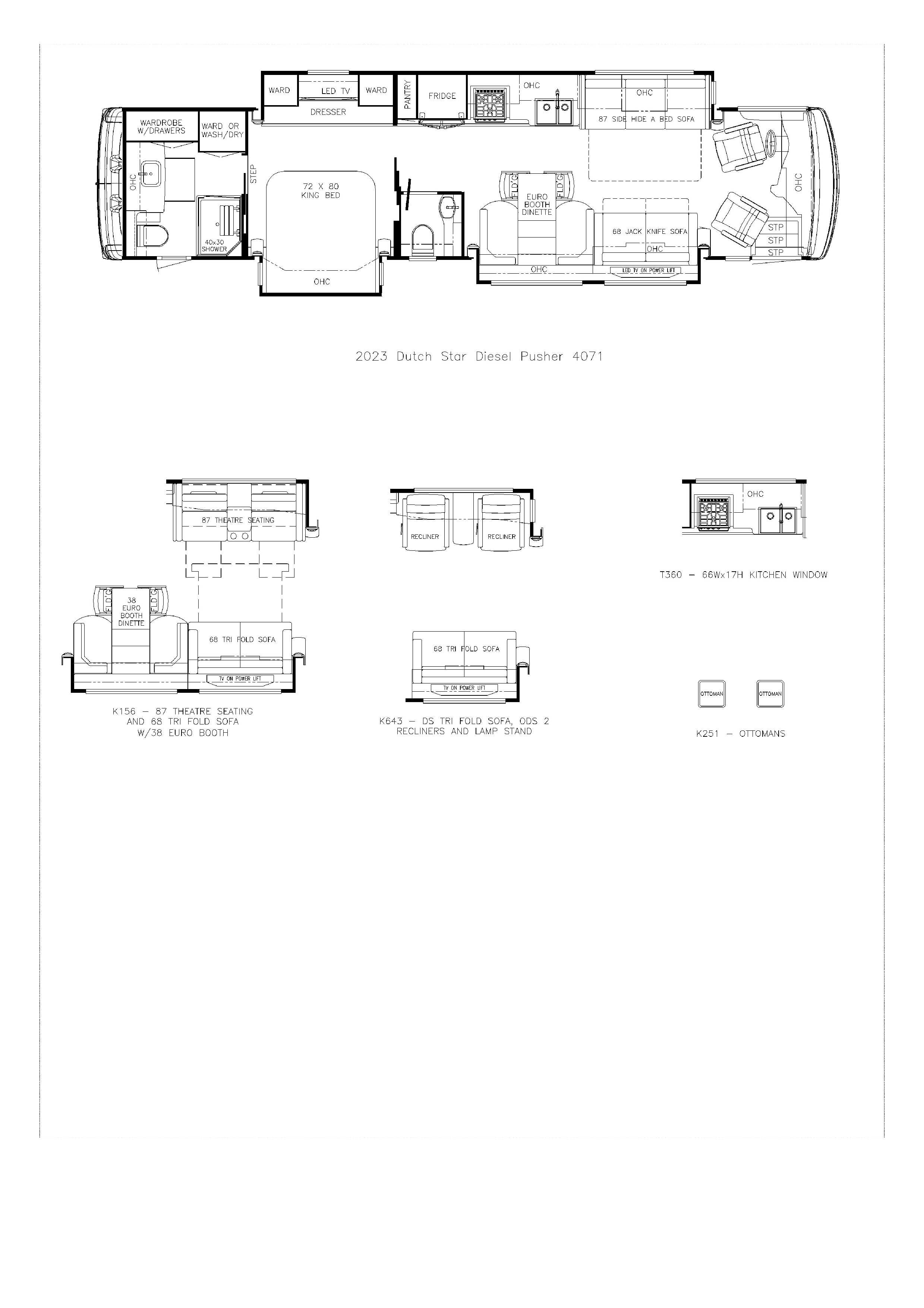 2023 Newmar Dutch Star 4071 Floor Plan