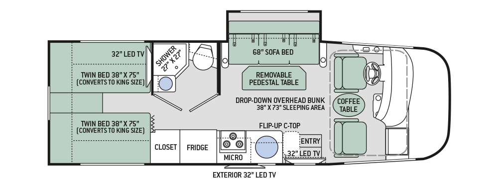 2017 Thor Vegas 24.1 Floor Plan