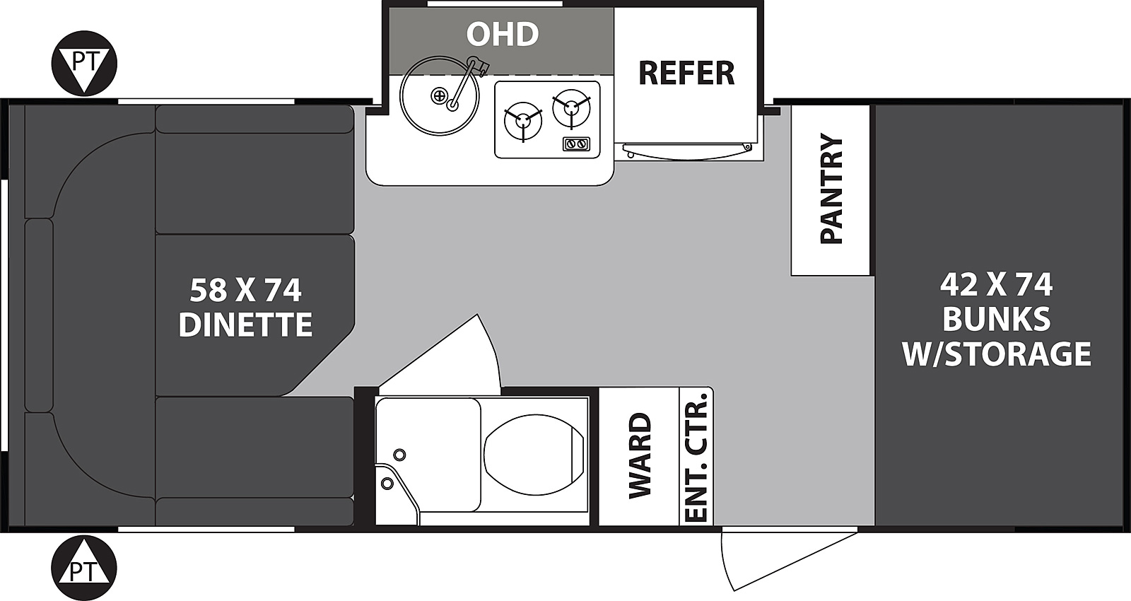 2019 Forest River R-Pod 176 Floor Plan